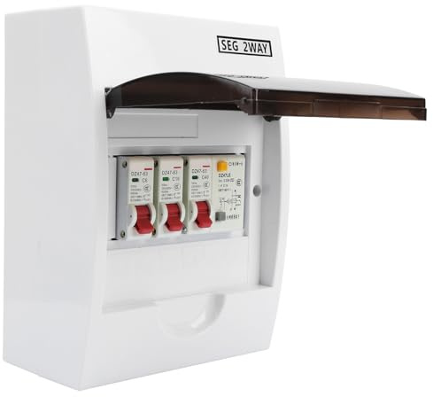 Rcd Board, Box 2 Way 40A 30mA RCD + 2 MCB Power Supply Garage Residential Building Electricity Box Professional Accessories