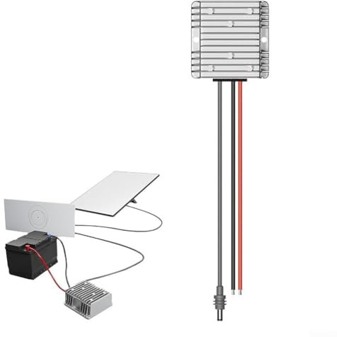 ComfyHarbor Convertisseur d'alimentation CC portable pour systèmes Internet par satellite – 12 V/24 V à 57 V, étanche IP68, alimentation haute efficacité pour l'extérieur, le camping et les voyages