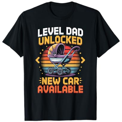Level Dad Annonce de grossesse débloqué pour joueur T-Shirt