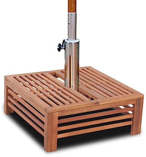 NQJIBUE Artikel: Sonnenschirmständer aus Holz, Rasen und Garten, Outdoor-Leben, Outdoor-Regenschirm und Sonnenschirm-Zubehör