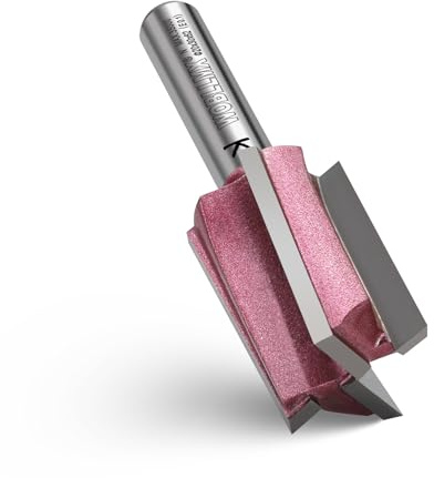 WOBLLMX 4 Lames Fraises de Nettoyage de Sol Tige 8mm, Ø19mm Longueur de Travail 30mm Professionnel Carbure Équipé Fraise à Rainurer Standard pour Bois Panneau Dense Accessoire Défonceuse