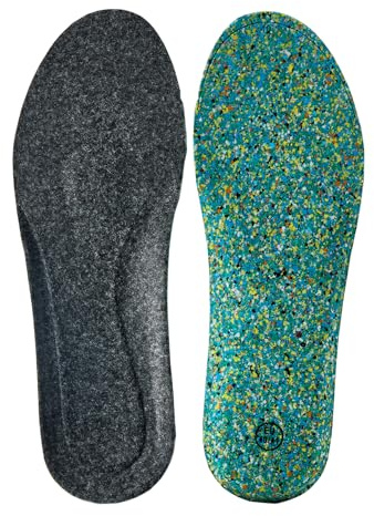 CCSOFTIME Varm ullfilt innersulor, termiska fleece inre sulor för kvinnor män, tjocka lurviga innersulor i falsk lammull, mysiga fluffiga minnesskum, ersättande vinterinnersula för stövlar tofflor