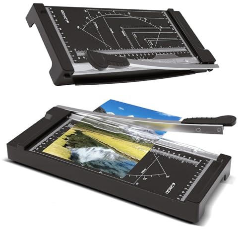 Genie Lever Cutter GH 05 | Paper Cutter A4 | Paper Cutter for Paper, Photos and Cardboard | Cutting Machine Paper with Stop Lines and Contact Rail | Paper Cutter