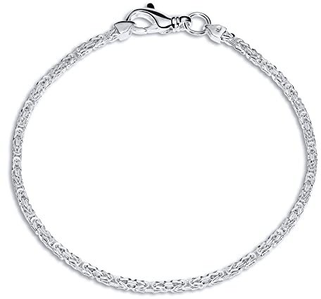 Unisex Königsarmband 925er Silber 2mm breit KA0020 (Länge: 19cm)