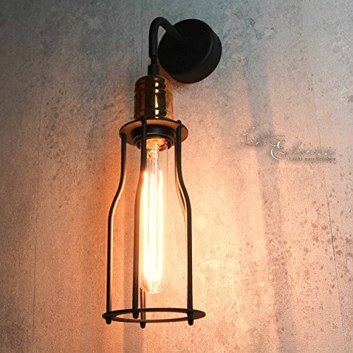 Licht-Erlebnisse VINTAGE LAMPADA PARETE EDISON vapore PUNK E27 Montatura 230V Lampada da parete per interno metallo LAMPADE LUCI