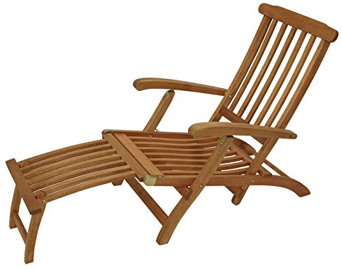 Gartenmoebel Deckchair Maine, Eukalyptus Hartholz, mit Fußteil, FSC® zertifizert