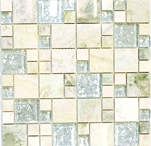 Mosaik flese genomskinlig guld ljusgrön kombination glasmosaik kristall sten onyx guld för vägg bad WC dusch kök flugor tårta dekoration bad bad mosaik matta mosaik platta