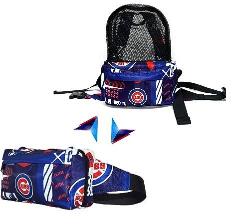 Pro Specialties Group Chicago Baseball Transformer Bag TM1853 – Transparente Stadiontasche für Erwachsene (Street Serie), 2 Taschen in 1