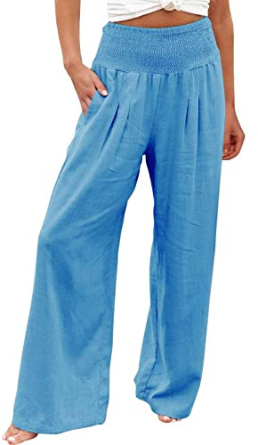 EODJXIO Yoga Pants Campana Pantaloni Gamba Larga Donna Taglie Forti Pantaloni Pigiama Donna Cotone Scozzese Pantaloncini alla Turca Donna Pantaloncini Ragazza Basket