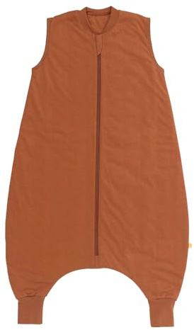 schlummersack Schlafsack mit Füßen Sommer 1 Tog 100 cm dünn Karamell | Kinder Schlafsack mit Beinen für eine Körpergröße 100-110cm Füßen 1 Tog