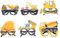Warmhm 6 Paare Brillen für Baufahrzeuge Engineering-Party-Brille dekorative Brillen Gläser Brillenstütze lustige Brille Bagger schmücken Brillengestelle Requisiten Kind