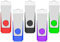 TEWENE USB Memory Stick 16GB USB Stick 2.0 Flash Drive 5-Pack,Thumb Drive Pen Drive,Usb Storage with Key Ring and Sticker for Computers, Cars and TVs
