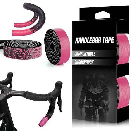 Kakveiai Lenkerbänder, Cycling Lenkerband, Lenkerbänder mit Endstopfen, Fahrrad Lenkerband für MTB Rennrad, Fahrrad Lenkerband rutschfest und Stoßdämpfend Griffband für MTB Rennrad