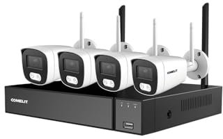 Kit di videosorveglianza Wi-Fi con 4 telecamere e NVR a 8 canali - Comelit