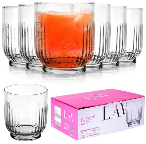 orion group Lot de 6 verres universels - Verres à eau, à jus - Haute résistance aux chocs - Verres à jus - Verres à jus - Verres à long drink - 300 ml