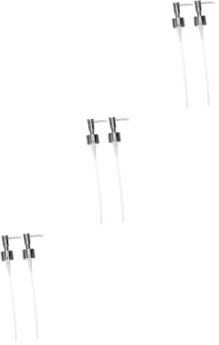 Healeved 6pcs Soap Dispenser Pump Replacement Lotion Pump for Shampoo and Elegant Design Compatible Bottles for Soap Lotion and Conditioner