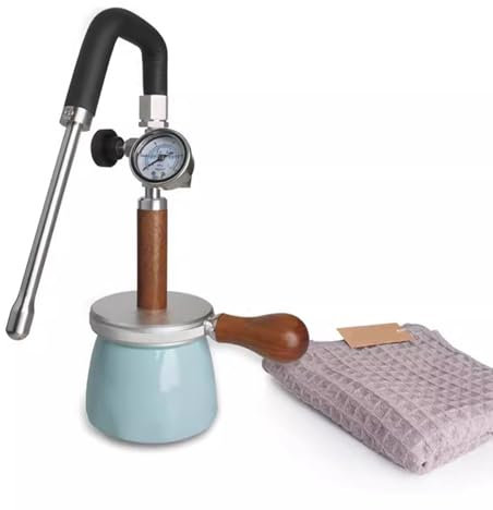 Outdoor Milk Frother and Steamer, Commercial Steam Boiling Water Frothing Machine, with 3-hole Nozzle, Air Pressure Gauge, 450 Ml Kettle, Open Flame and Induction Hob Heating