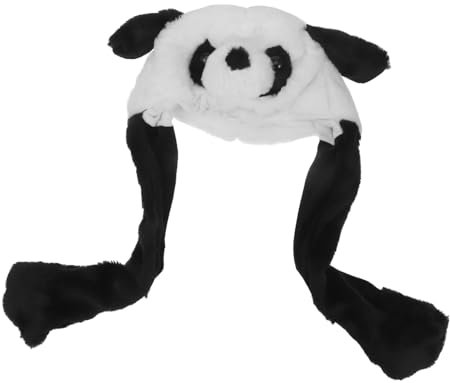 VICASKY Plüsch Panda Hut Mit Beweglichen Ohren Tierisch Lustige Mütze Für Kostümpartys Und Familienfeiern Vielseitiges Accessoire Für Altersgruppen Für Besondere Anlässe
