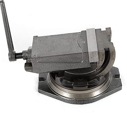 Étau de machine CNC 2 axes de précision - Inclinable - Orientable - 125 mm - Pour fraiseuses et perceuses et la finition de pièces de précision