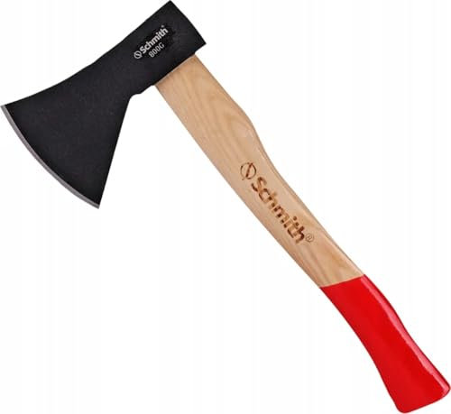 Schmith - Hacha templada con Mango de Madera 0,8 kg - Ideal para leña - Resistente - Ergonómico - Robusto - Forestal