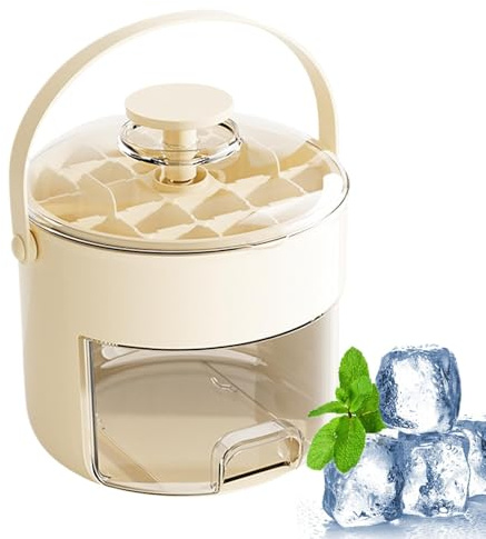 Bandeja De Hielo Con Tapa Y Contenedor - Molde Fabricante De Hielo Para Congelador Con Asa De Transporte, Bandejas De Hielo Para Congelador | Herramientas Especializadas Para Picnic, Campamento