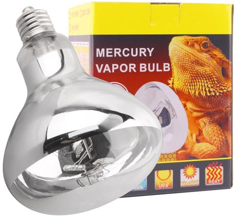 DERNORD UVA UVB Wärmelampe Terrarium - E27 Fassung 80W D3 UV licht Basking Spot Lamp Reptilien Solar Strahler Vollspektrum Daylight Lamp for Schildkröten Gecko Bartagamen