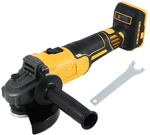 Cordless Angle Grinder Compatible with Dewalt 18V/20V Battery, 125MM 7800RPM Brushless Angle Grinder Kit with Auxiliary Handle for Cutting, Grinding, Polishing, Rust Removal(Battery Not Included)