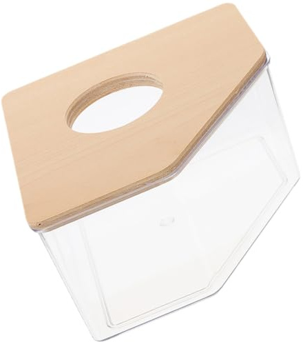 PartyKindom Clear Hamster Sand Bath Box Large Transparent Small Pet Bathroom for Gerbils Chinchillas with Smooth Edges Safe Sand Bathing Accessory
