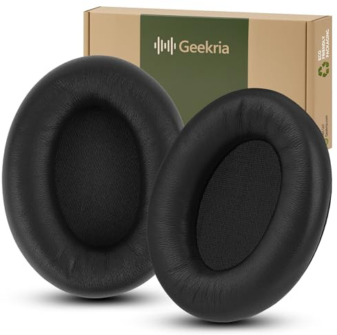 Geekria Elite ersättningskuddar i fårskinn för Sony WH-1000XM4 (WH1000XM4) hörlurar, reparationsdelar (svart)