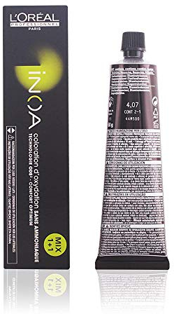 L'Oréal Professionnel INOA Coloración, Tono 4.07-60 gr