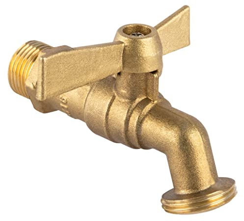 Boutté R15P Robinet de jardin laiton 1/4 tour manette papillon 15 x 21 Nez 20 x 27 - haute resistance