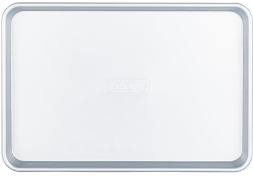 Viking Premium 15-Inch Nonstick Baking Sheet Pan, Made without PFAS, Heavy Gauge Aluminized Steel Cookie Sheet with Reinforced Iron Frame, Oven Safe to 475F