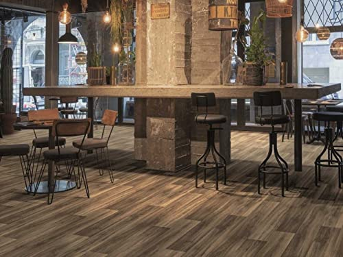 PVC Bodenbelag Vinylboden in exquisiter Holz Struktur, Zuschnitt (2m breit, 5m lang)