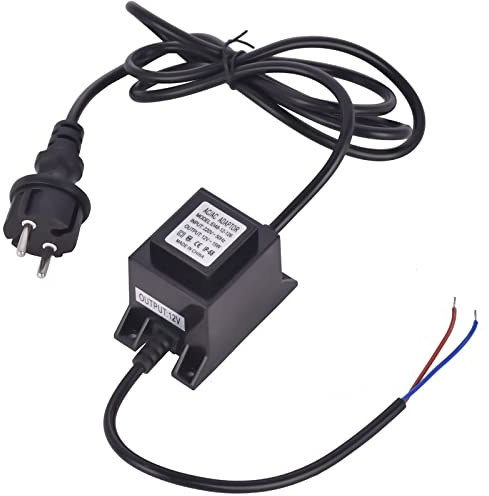 Karyoosi LED Trafo 12V Netzteil AC/AC 15W 1.25A, Außen Stecker Netzteil Transformator IP68 für LED-Beleuchtung und Teichpumpen
