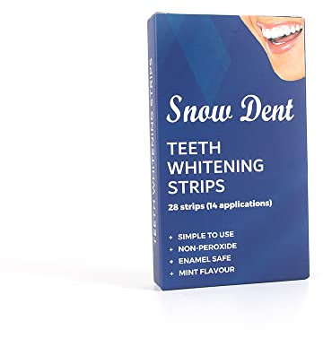 Snow Dent Teeth Whitening Strips, Whitening Strips gegen gelbe Zähne, Rauchflecken, schwarze Zähne, 28 Whitening Strips,