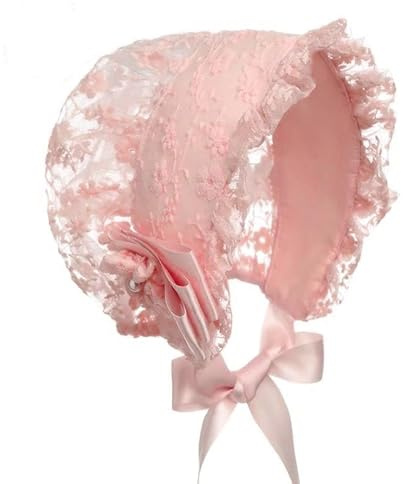 LUMoony Sombrero de bautizo para bebé 1 pieza de 0 a 2 años bebé niña sombrero de sol de encaje de algodón capota de bautizo capota de niño pequeño gorro de verano sombrero de playa