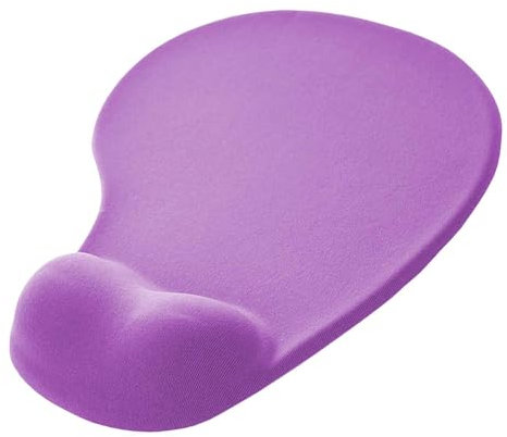 OcioDual Tappetino Mouse Poggiapolsi, Tessuto Morbido con Base in Gomma Antiscivolo, Colore Viola, Tappetino Mouse Ergonomico con Supporto in Gel, Gioco, Ufficio
