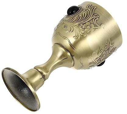 PRETYZOOM Mini Copa De Metal Estilo Retro Para Vino Tinto Cáliz De Comunión Para Celebraciones