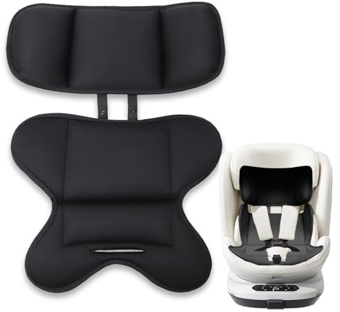 Twievo Infant Car Seat Insert, Newborn Car Seat Insert and Head Support Pillow Compatible with Doona Car Seat Strollers, Stroller Cushion, Impact Protection (Black)