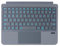 QUARK Funda tipo compatible con Microsoft Surface Go 4 (2023) / Go 3 (2021) / Go 2 (2020) / Go (2018), teclado Bluetooth inalámbrico ultrafino con trackpad multitáctil (gris, retroiluminación)