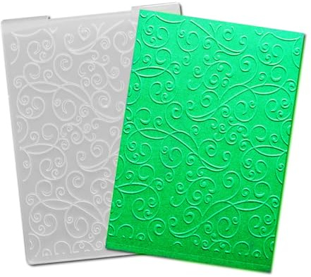 arriettycraft Swirls Vine Plastic Embossing Folders for Card Making Flourish Lace Vine Embossing Folders for Scrapbooking Paper Crafting Decoration