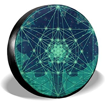 Árbol De La Vida De La Luz De Las Estrellas Rueda De Repuesto Cubierta Durable Funda Rueda Repuesto Portátil Funda De Llanta De Repuesto Universal para Vehículo Travel Trailer Todoterreno 16inch