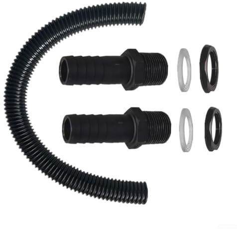 Zeroupshop Garden Rainwater Harvesting Kits 50 cm Pipe Extension Set With 25 mm Fittings For Connecting Two Water Butts Efficient Water Storage System