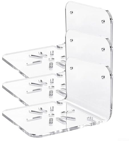 URPIZY Überwachungskamera Wandhalterung 3 Stück Multifunktionale Schwimmende Regale Für Babyphones Sicherheitskameras Smarte Lautsprecher Kinderzimmer Büro Wohnzimmer Küche Garage