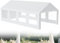 XMTECH Partyzelt Pavillon 4x8 m wasserdicht UV-Schutz 50+ mit herausnehmbaren Seitenteilen, Gartenpavillon Hochzeitszelt 32m² mit PE-Plane, stabil & wetterfest – Weiß