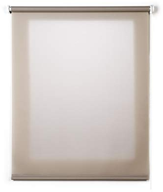 Store Enroulablee Translucide avec Finitions de Qualité, Lumière Naturelle et Intimité Douce, Installation Facile au Plafond ou au Mur, STORESBASIC Blanc Naturel 120x180