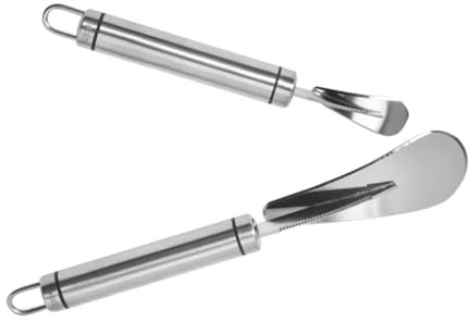 Mikinona 2pezzi Pelapatate in Acciaio Raschietto Per Arance Aprifrutta Lungo Utensile Per Pelare Frutta Pelapatate Per Cucina e Uso Facile Da e Riporre