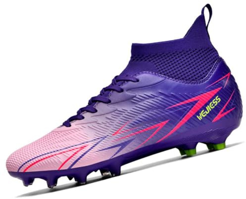 WEJIESS Fußballschuhe Herren High Top Professionelle Fussballschuhe Jugendliche Athletics Trainingsschuhe Outdoor Sport Kunstrasen Football Schuhe Fußball Stiefel