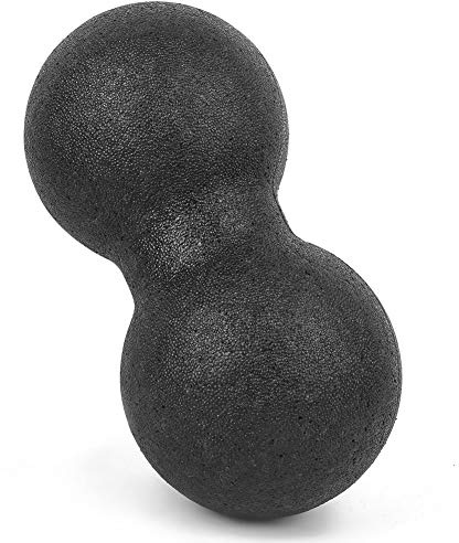 SPYMINNPOO Sportmassageapparat Akupunkturpunkt Massageboll Högkvalitativ EPP Foam Roller för Att Lindra Muskelsmärta och Förbättra Fascia för Nacke och Vader Svart 24x12cm