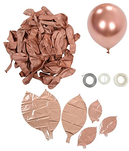 TYCIONG Ballonggirlandskit Naturlatex Hållbar Enkel Montering för Festbröllopssemester (Rosa guld)